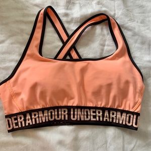 Pink UnderArmour Workout Bra - Size M